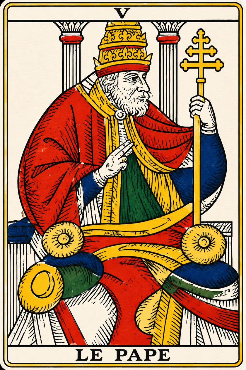 Le Pape — Tarot de Marseille