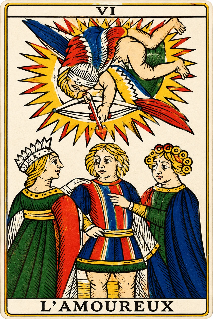 L’Amoureux — Tarot de Marseille