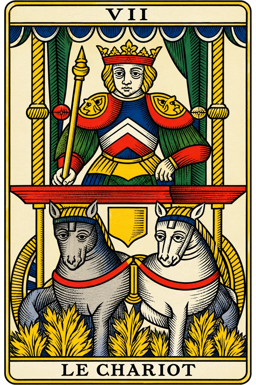 Le Chariot — Tarot de Marseille