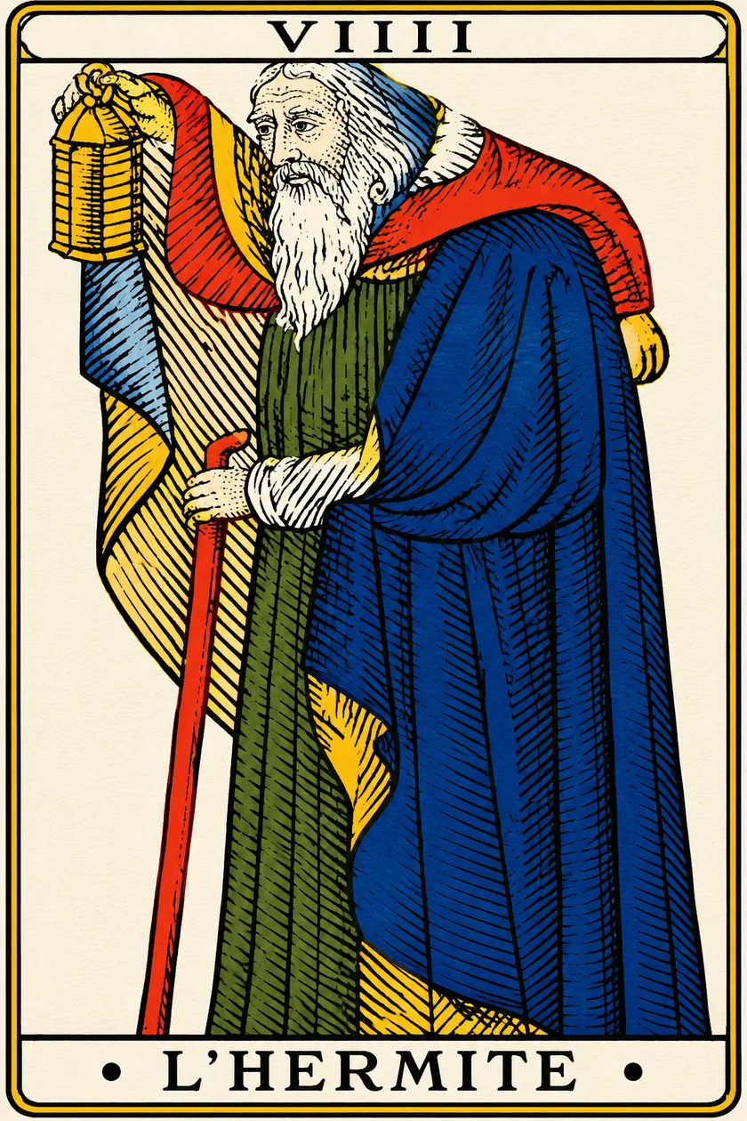 L’Hermite — Tarot de Marseille