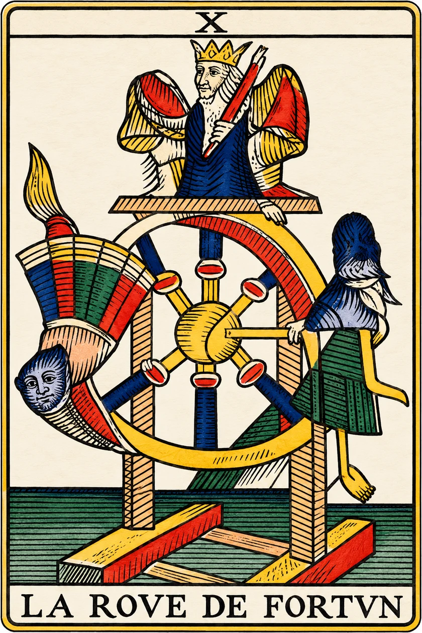 La Roue de Fortune — Tarot de Marseille