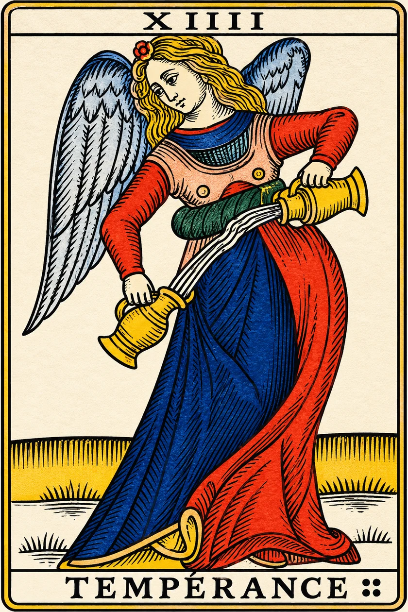 Tempérance — Tarot de Marseille
